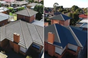 Before and after roof project 3