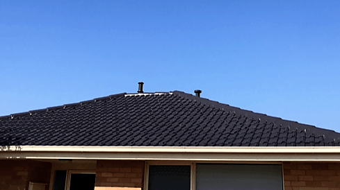 Full roof restoration with black tiles