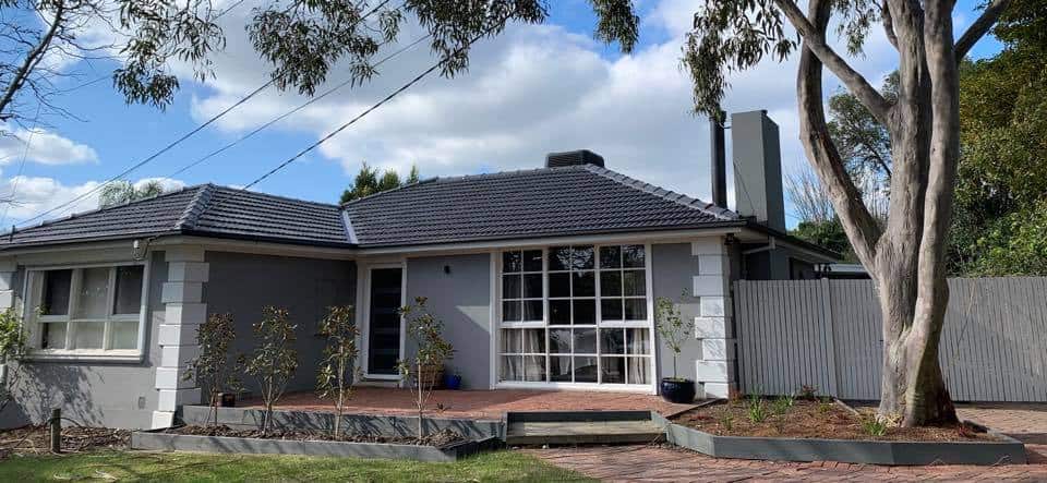 Roof restoration on a Mentone home