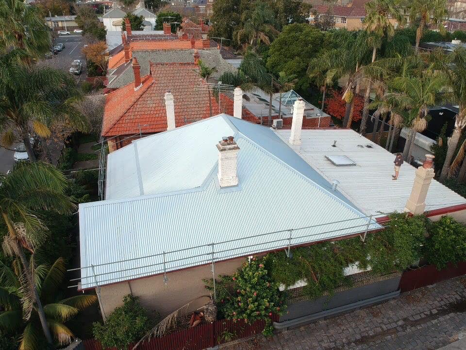 Roof restoration on a St Kilda home
