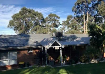 Terricotta tile roof from front of house