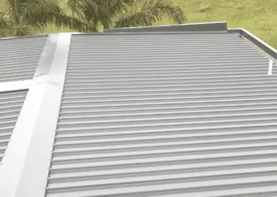flat metal roof