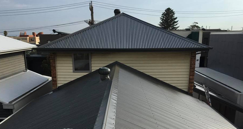 dark colorbond house roof